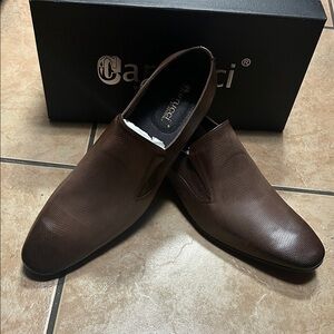 Carrucci Men's Brown Leather Shoes New With Box